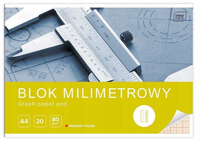 Blok Milimetrowy Szkolny A4 20k 80g Interdruk_1