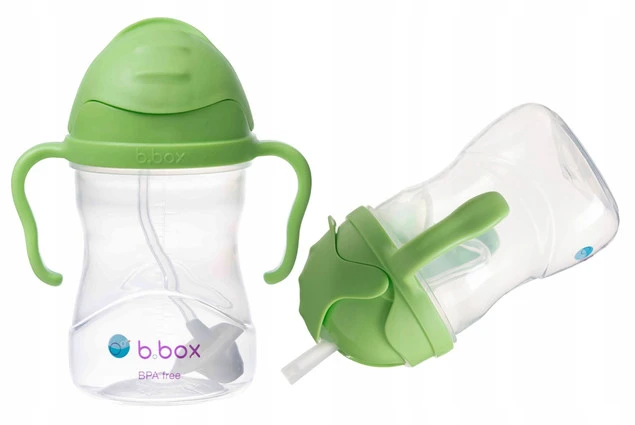 B.Box innowacyjny kubek bidon niekapek z obciążoną słomką 240 ml jabłkowy