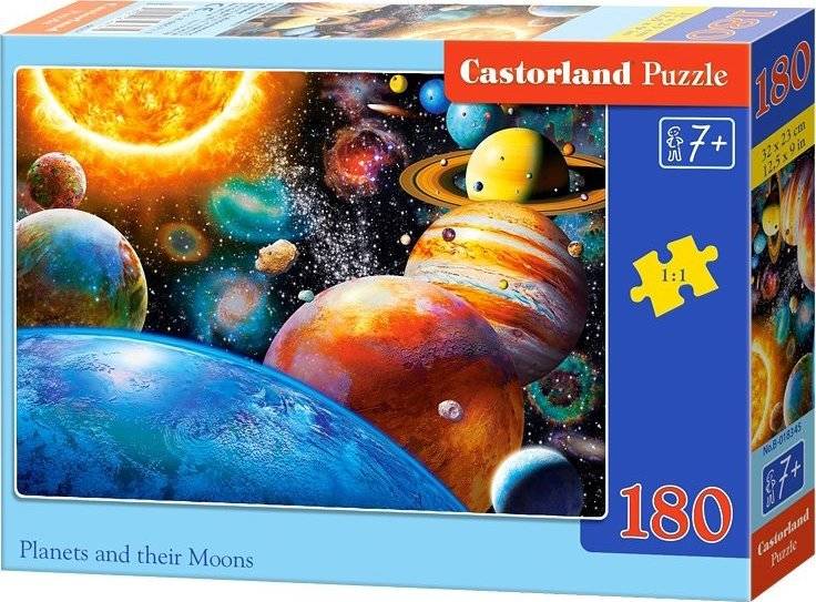 PUZZLE UKŁADANKA PLANETY KSIĘŻYCE 7+ 180 EL CASTOR_2