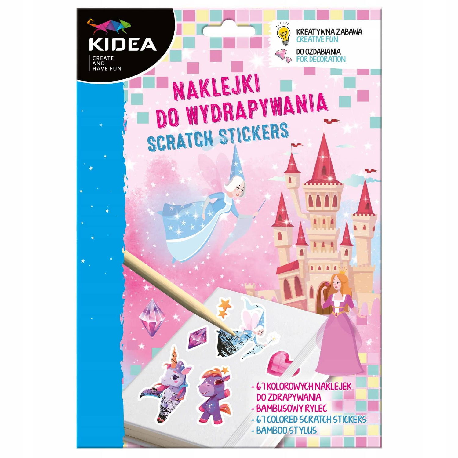 Naklejki Do Wydrapywania Wydrapywanka Magiczny Świat Wróżki Jednorożce_1