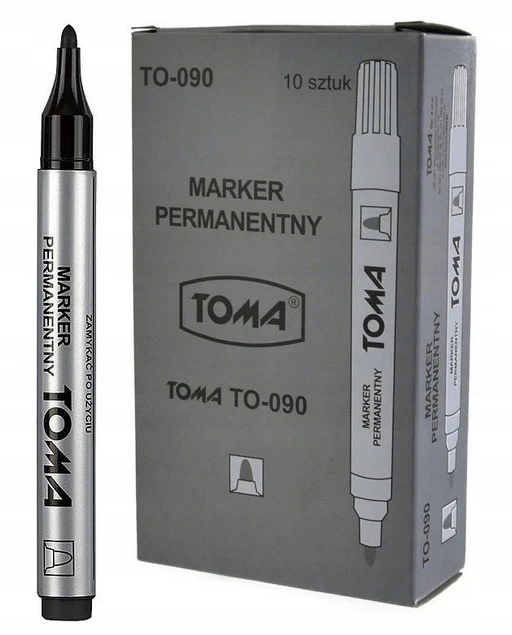 Marker permanentny Toma TO-090 zestaw 10 sztuk