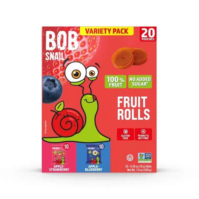 Bob Snail rollsy owocowe truskawka borówka mix 20 sztuk zdjęcie główne