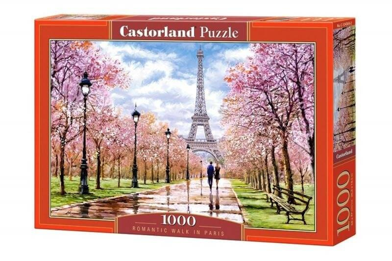 PUZZLE 1000 UKŁADANKA PEJZAŻ OBRAZ WIDOK KWIATY MIASTO PARYŻ 9+ CASTOR_2