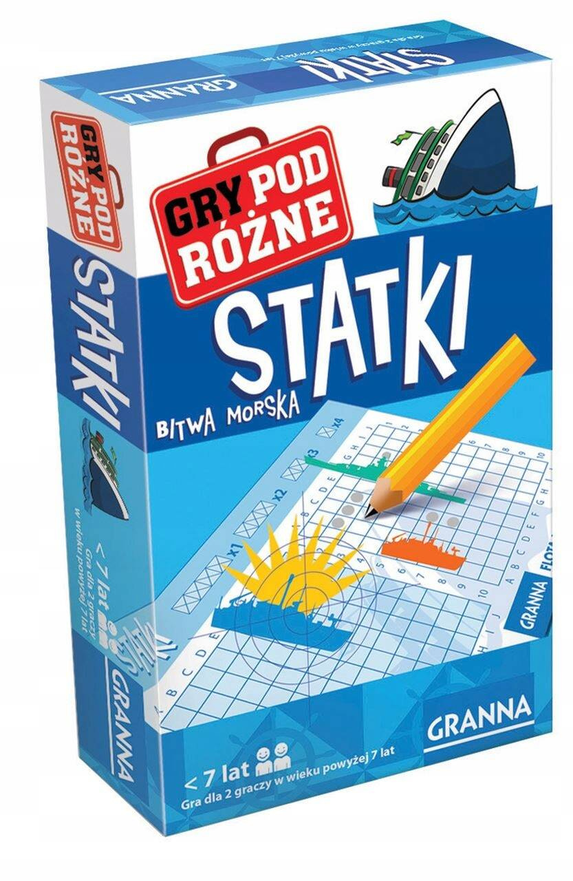 Statki Bitwa Morska Gra Strategiczna Wersja Podróżna 7+ Granna 02119_1