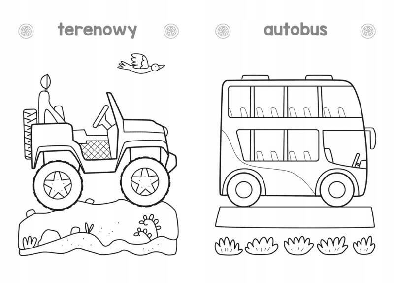 Wesołe Kolorowanki Samochody Malowanka Kolorowanka 4+ Aksjomat_2