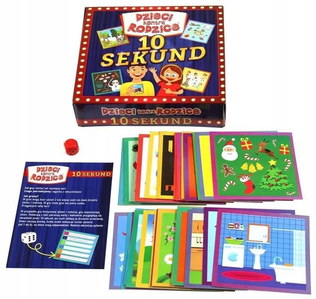 Dzieci Kontra Rodzice 10 Sekund Rodzinna Gra Pamięciowa 5+ Kangur 71847_2