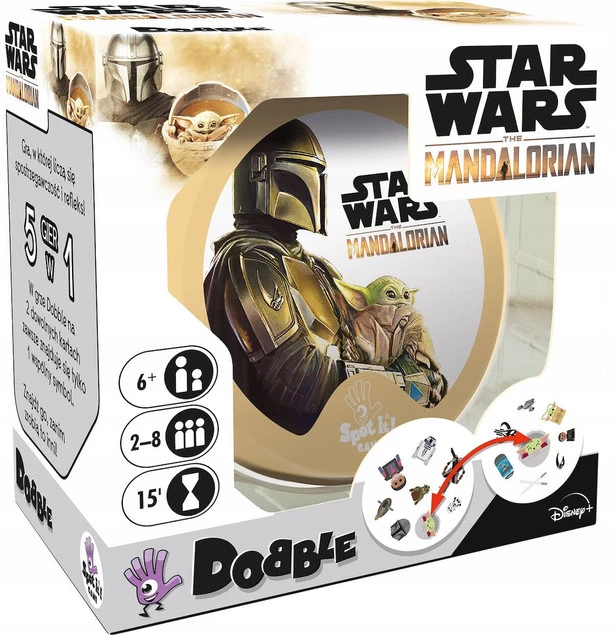 GRA PLANSZOWA DOBBLE MANDALORIAN STAR WARS BABY YODA REBEL_1