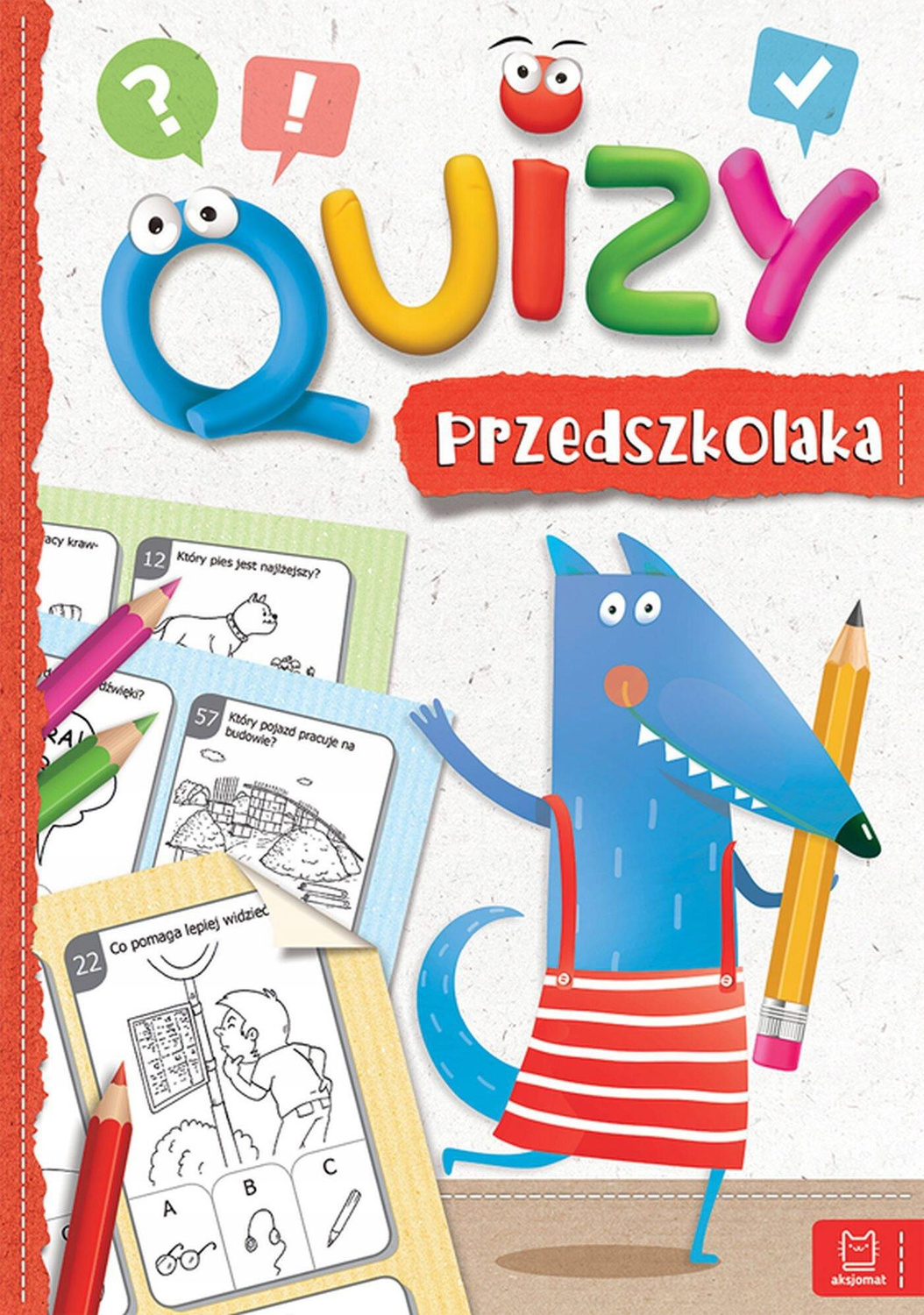 Quizy Przedszkolaka CZERWONE Łamigłówki Zadania 4+ Aksjomat 2960_1