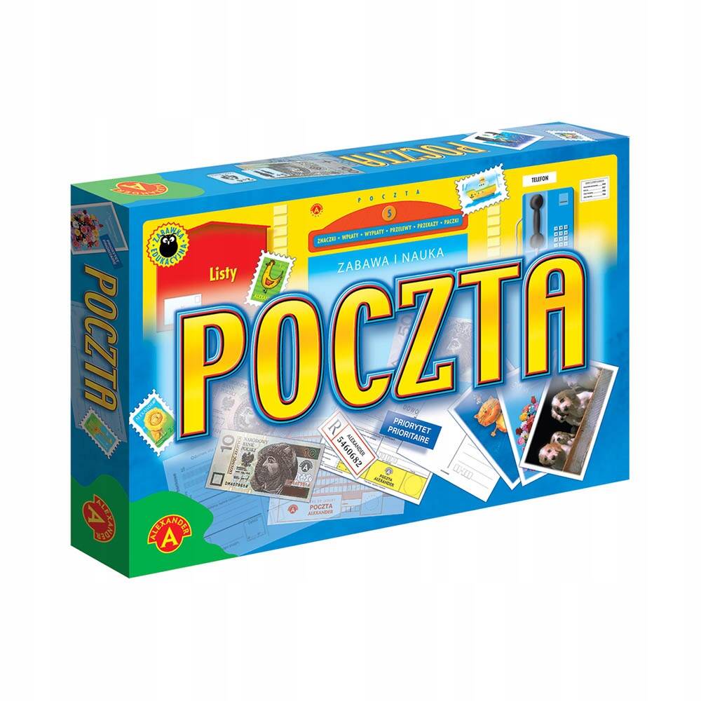 POCZTA Zabawka Gra Edukacyjna W Pocztę Listy Pocztówki 6+ Alexander_5