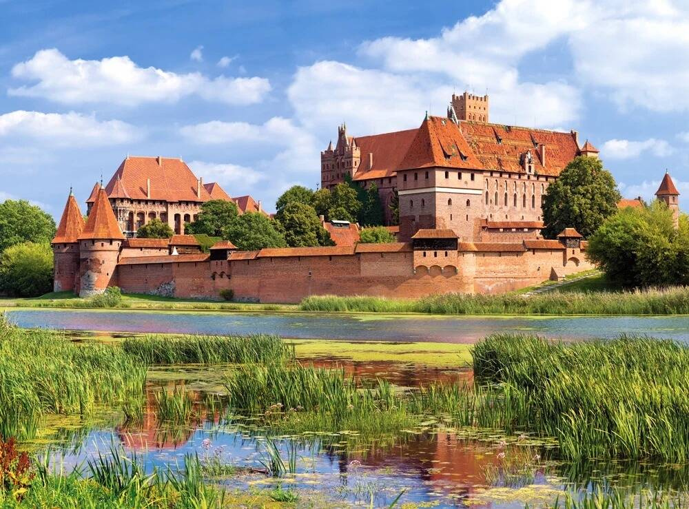 Puzzle 3000 Układanka Krajobraz Widok Zamek MALBORK Polska Rzeka 9+ Castor_1