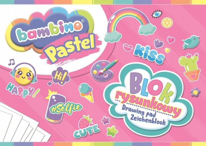 Blok Rysunkowy PASTELOWY Pastel A4 20 k Bambino_1