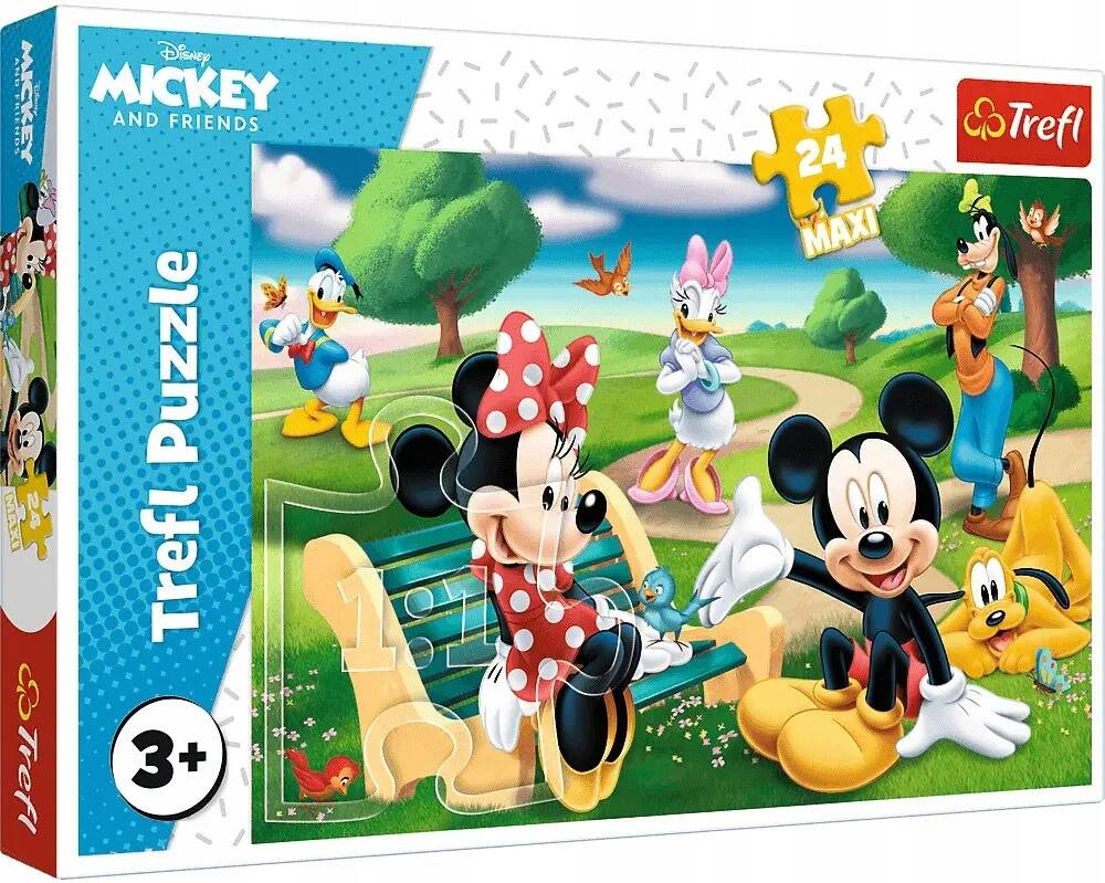 Puzzle 24 Maxi Układanka MYSZKA MIKI Minnie Daisy Donald PLUTO 3+ Trefl_2