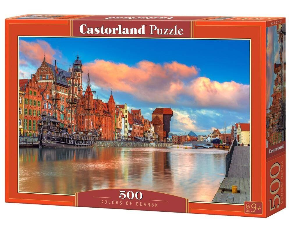 Puzzle 500 Układanka Krajobraz GDAŃSK Widok Budynki Obraz 9+ Castorland_2