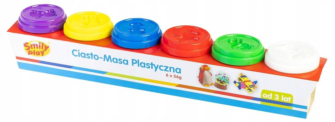 Ciastolina Masa Plastyczna Plastelina W Słoiczkach Zwierzątka 6 Kolorów_1