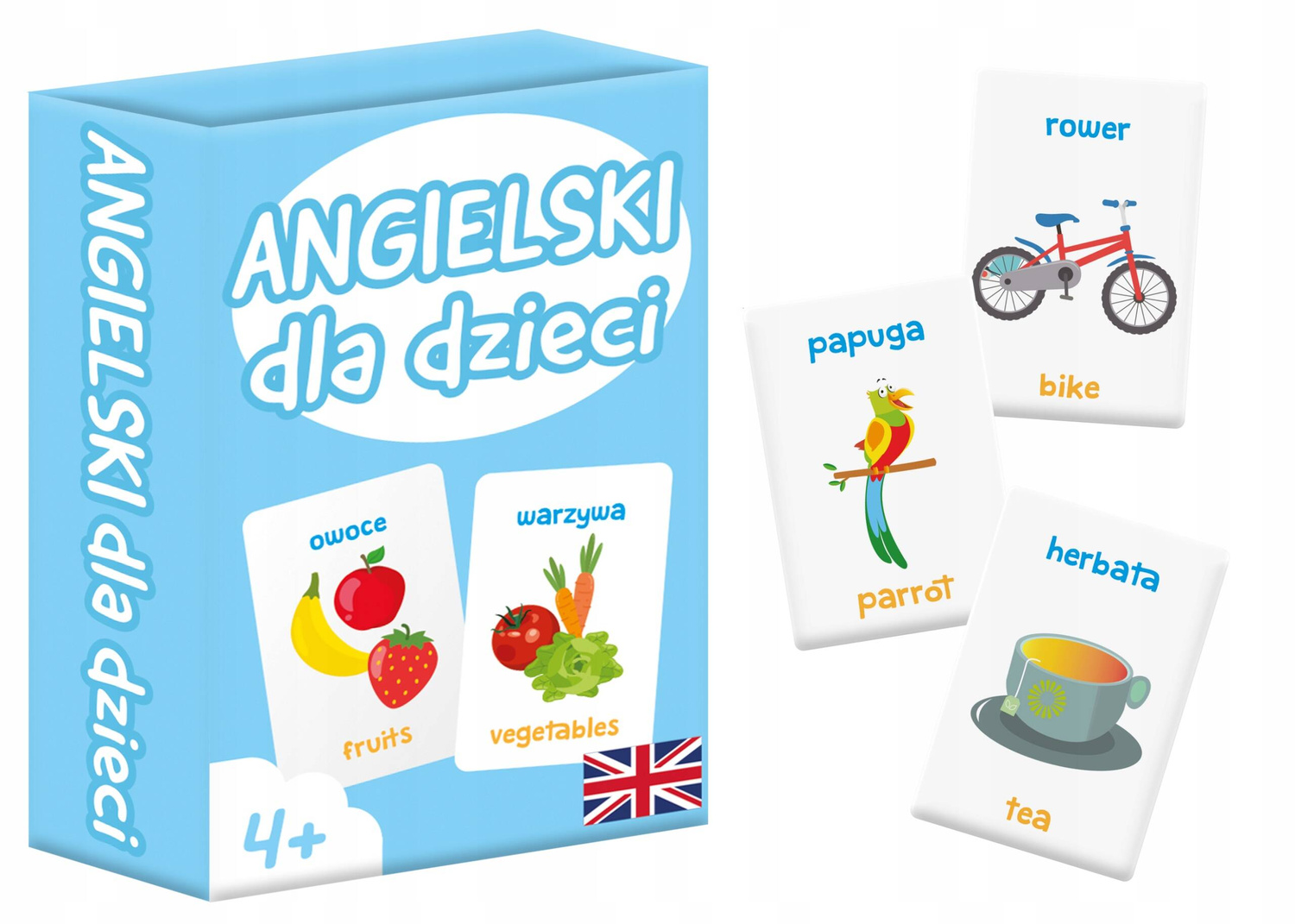 Angielski Dla Dzieci Mini Karty Z Hasłami PL/EN Do Nauki 4+ Kangur_2