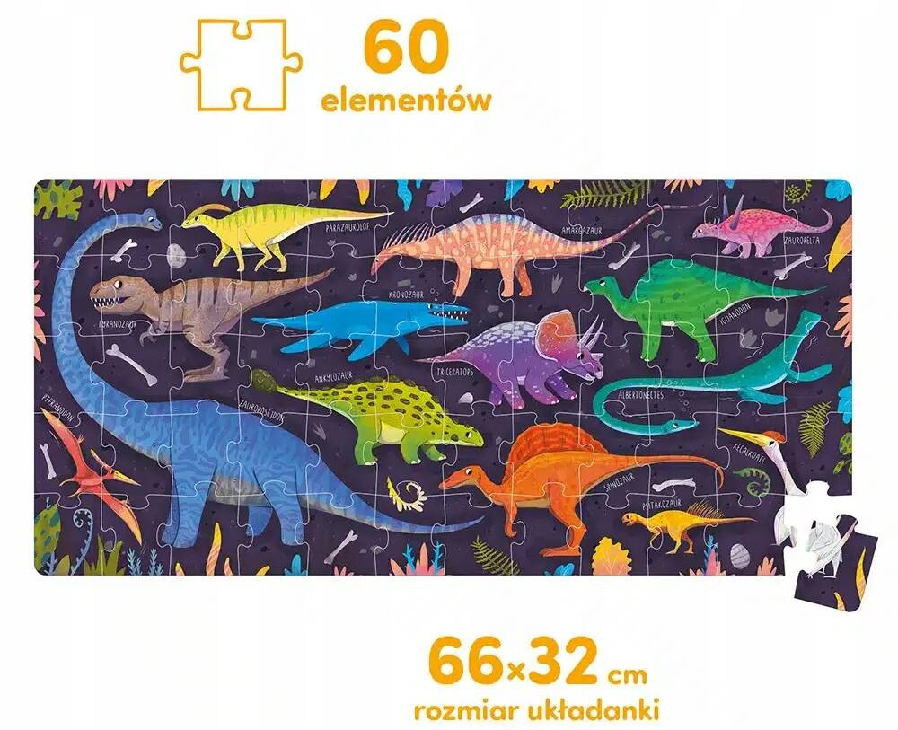 Puzzle Grr Dinozaury Układanka 60el. 4+ CzuCzu_3