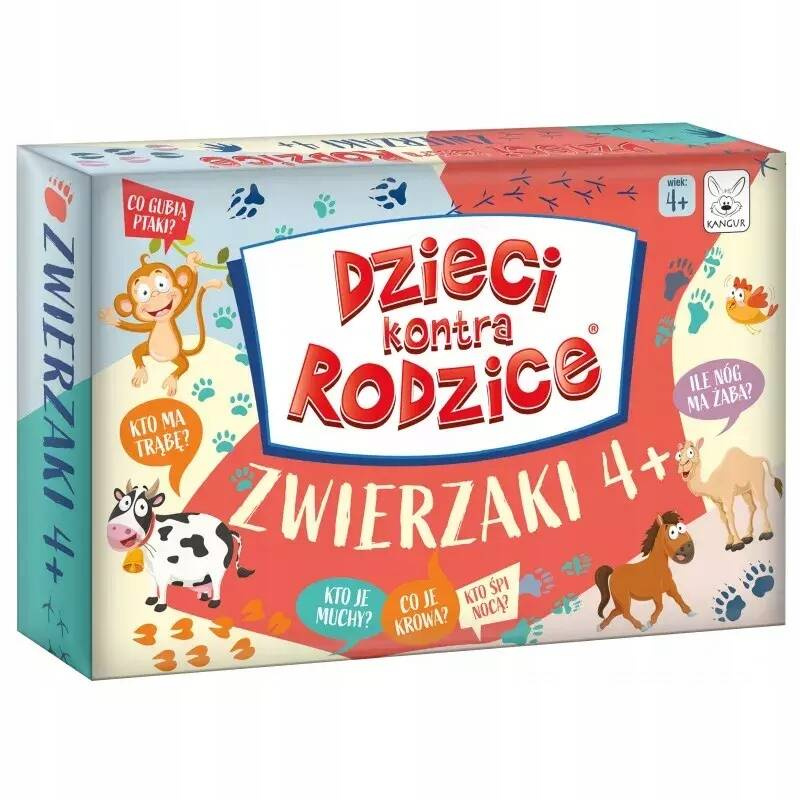 Dzieci Kontra Rodzice Zwierzaki Quiz Zagadki 4+ Kangur_1