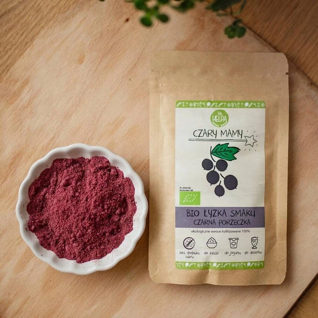 HELPA Bio Łyżka Smaku Czarna Porzeczka Liofilizowana Puder Dodatek 40g_3