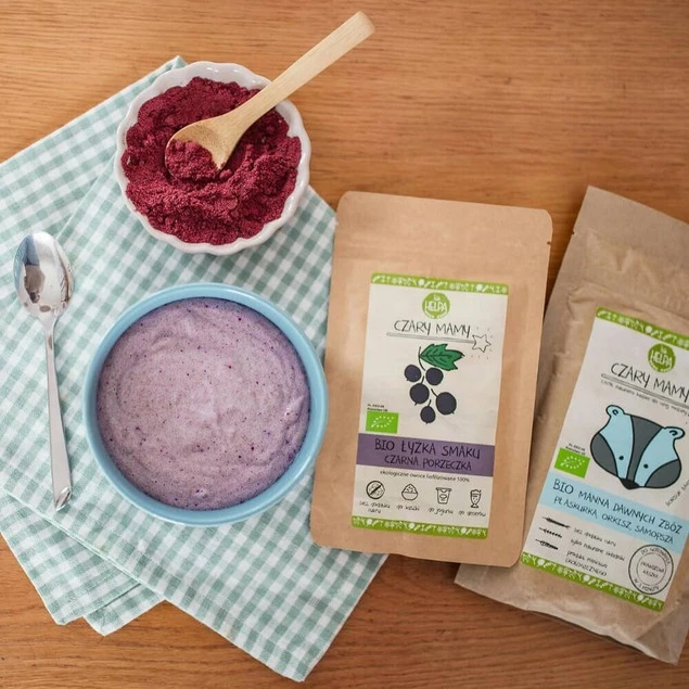 HELPA Bio Łyżka Smaku Czarna Porzeczka Liofilizowana Puder Dodatek 40g_5