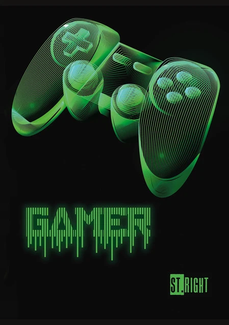 Zeszyt A4 32 kartki w kratkę laminowany Game Zone ST.RIGHT