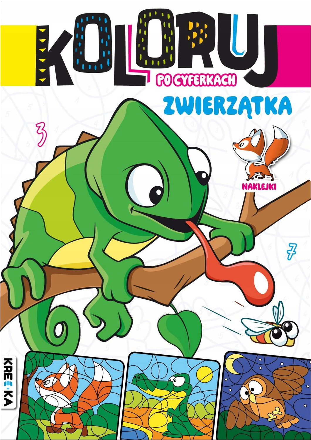 Kolorowanka Koloruj Po Cyferkach ZWIERZĄTKA Malowanka Books&Fun_1