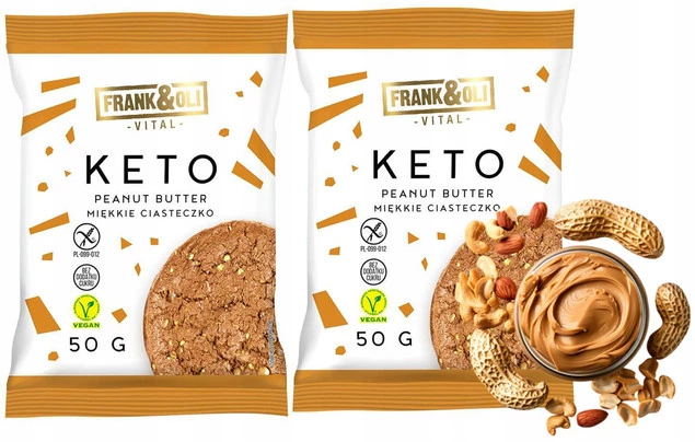Frank & Oli Ciastko Miękkie Keto Masło Orzechowe zestaw 2 sztuki