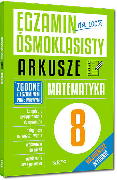 2x Egzamin Ósmoklasisty KOMPLET Matematyka Greg ZESTAW_3