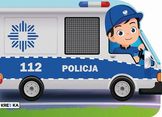 Kolorowanka Policja Książeczka Z Wykrojnika + Naklejki BooksAndFun_1