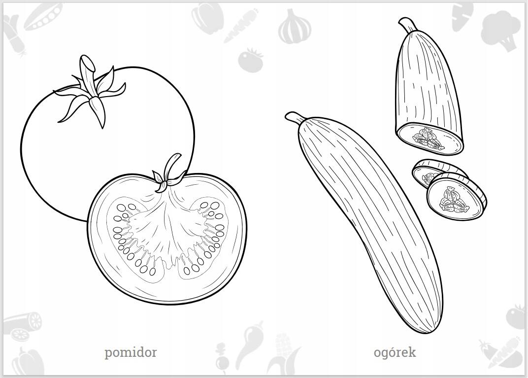 Kolorowanka Maluszkowe Malowanie Warzywa 2+ Skrzat_3