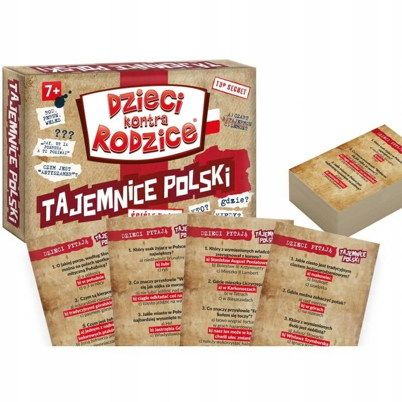 Dzieci Kontra Rodzice Tajemnice Polski Gra Rodzinna 7+ Kangur_2