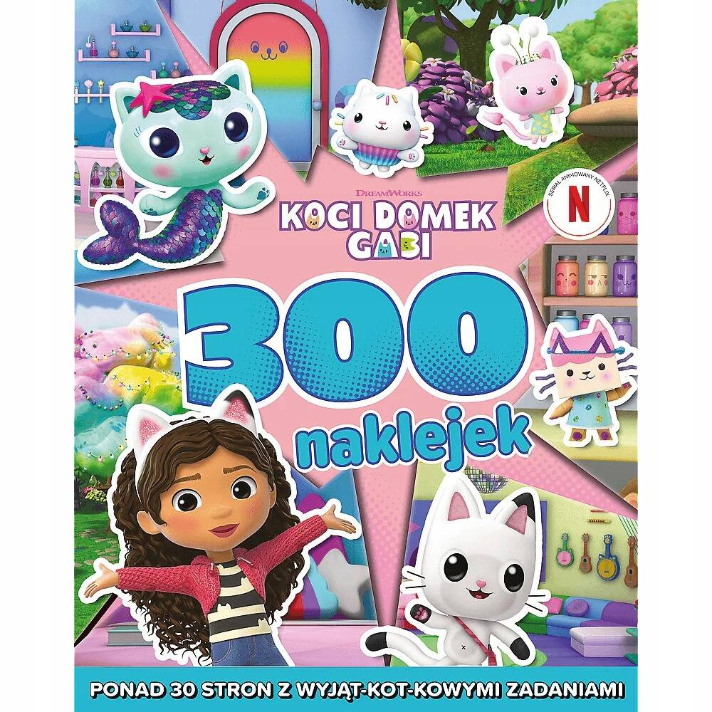 Książka Aktywizująca Koci Domek Gabi. 300 Naklejek 3+ Trefl Books_1