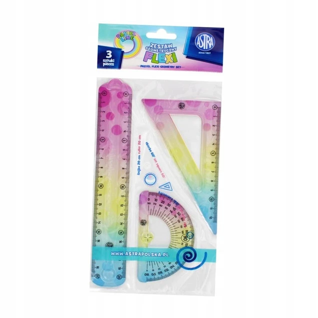 Zestaw geometryczny Astra Flexi Pastel Line 3 elementy