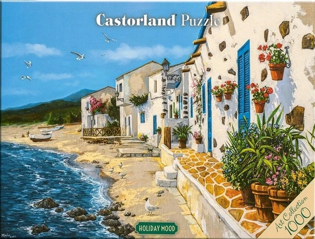 PUZZLE 1000 ART COLLECTION MORZE PLAŻA ŁÓDKA MEWY WIDOK CASTORLAND_2