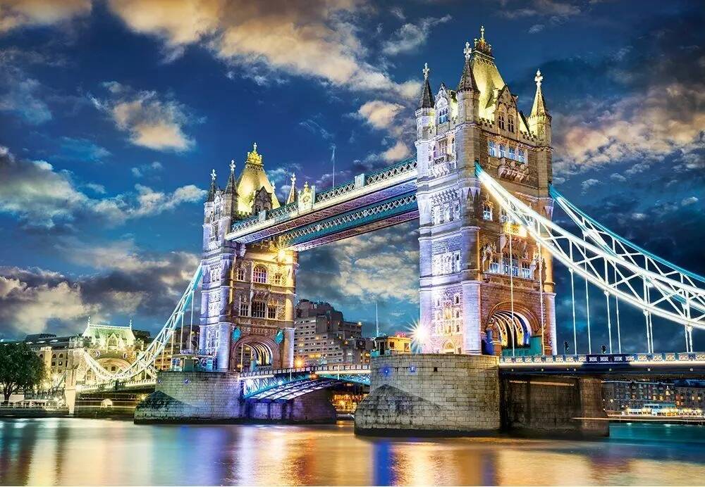 Puzzle 1500 Układanka Miasto LONDYN MOST Bridge London Anglia 9+ Castor_1