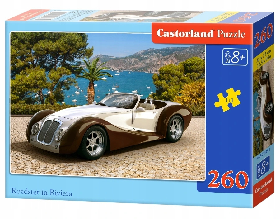 Puzzle 260 Układanka Auto ROADSTER Riwera Samochód Widok 8+ Castorland_2