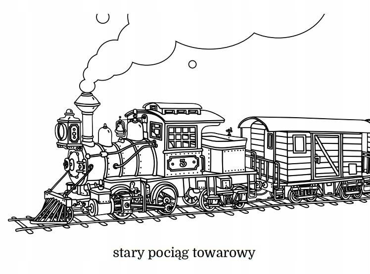 Kolorowanka Maluszkowe Malowanie Pociągi 2+ Skrzat_5