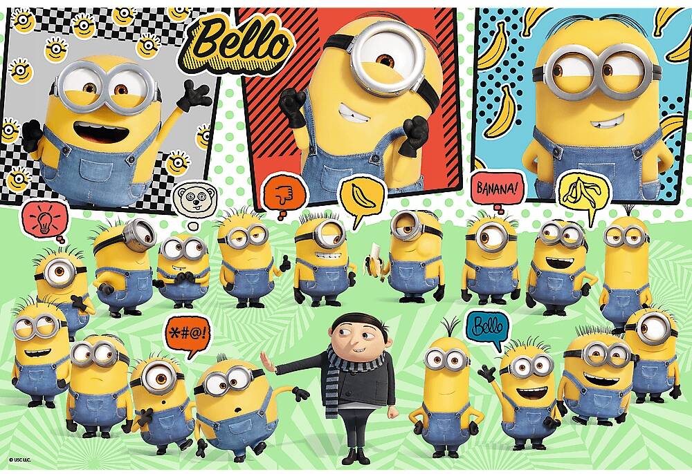 Puzzle 160 Układanka Bajka MINIONKI Bello Gru Dru Obraz 6+ Trefl 15398_1