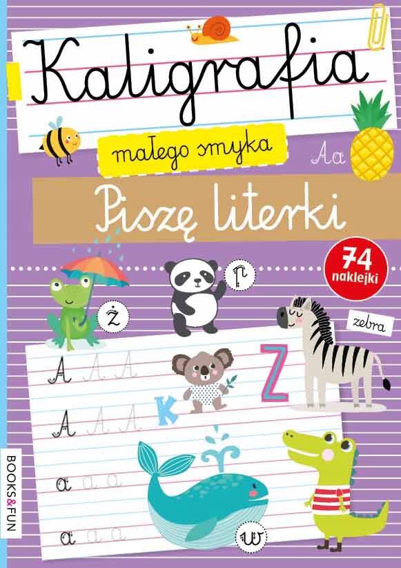 Kaligrafia Małego Smyka Piszę Literki 74 Naklejki BooksAndFun_1