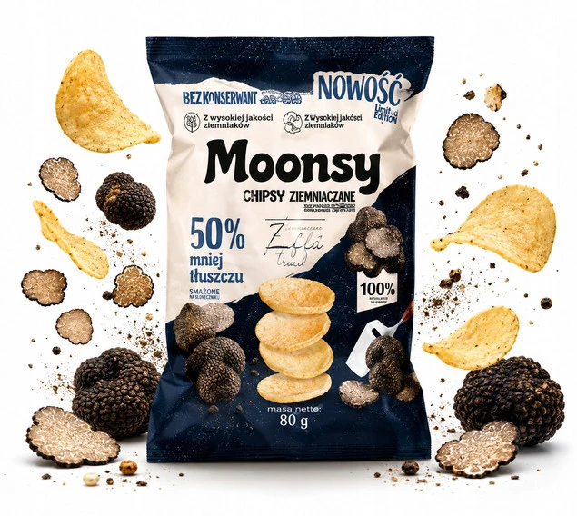 Moonsy chipsy ziemniaczane smak trufli 60g bez glutenu