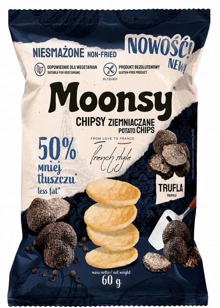 Moonsy chipsy ziemniaczane trufla 60 g opakowanie