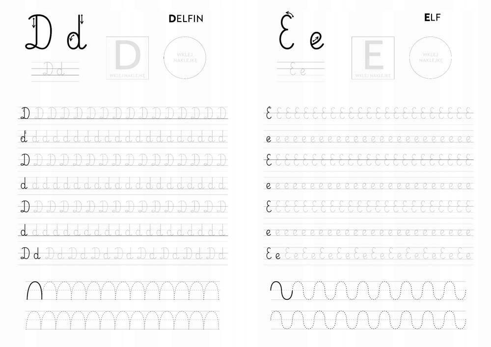 Nauka Kaligrafii Wesołe Literki Ćwicz Rękę + Naklejki BooksAndFun_3