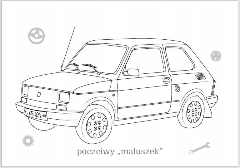 Kolorowanka Maluszkowe Malowanie Polskie Samochody 2+ Skrzat_2