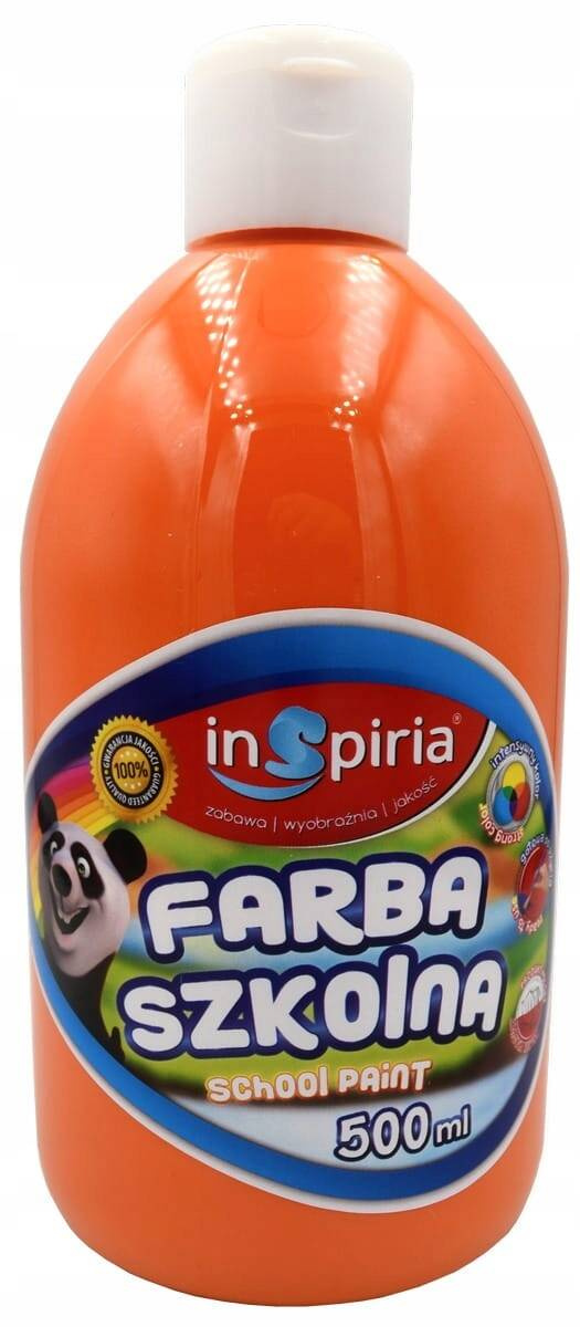 Farba Plakatowa Szkolna 500ml POMARAŃCZOWA Inspiria 8052_1