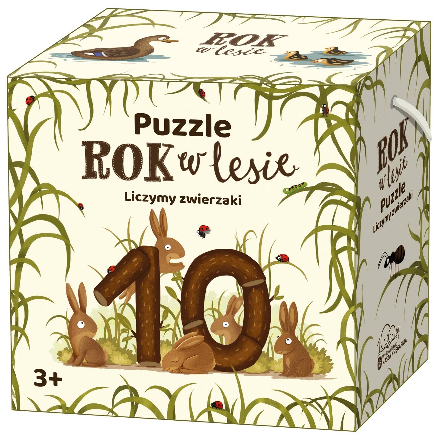 Puzzle 10 Układanka Rok W Lesie Liczymy ZWIERZAKI 3+ Nasza Księgarnia_1