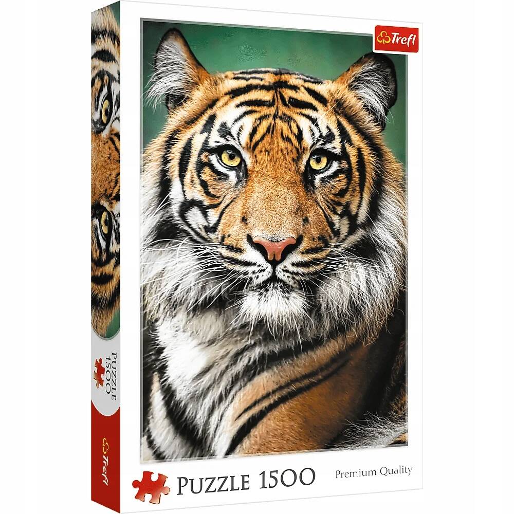 Puzzle 1500 Układanka Kot TYGRYS Dzikie Zwierzęta Dżungla Dziki 12+ Trefl_2