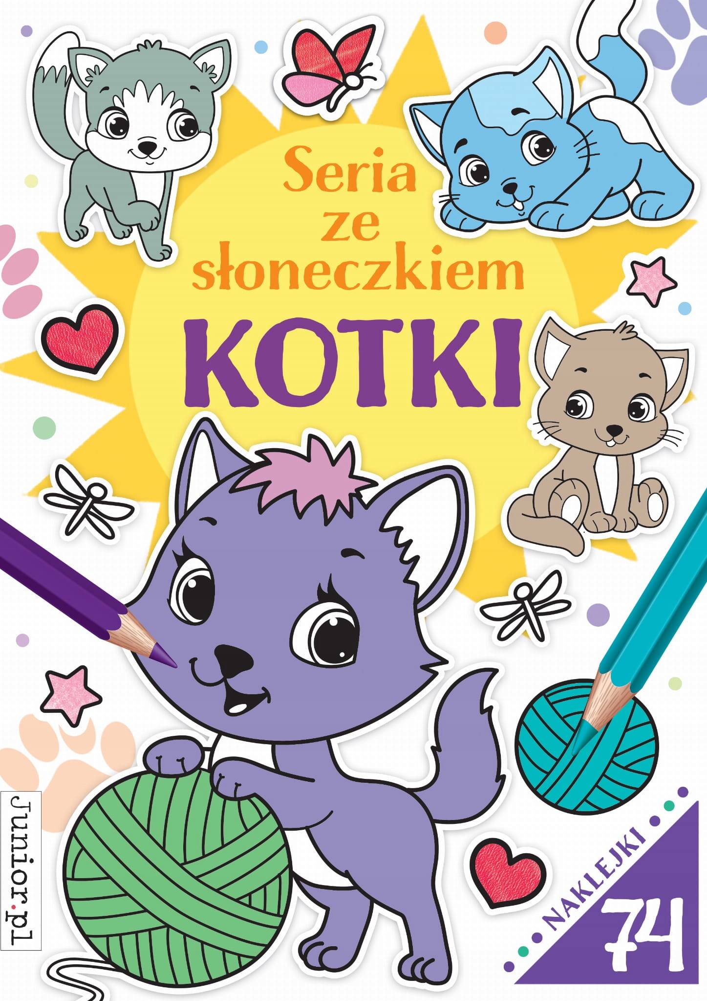 Kolorowanka Kotki Seria Ze Słoneczkiem + Naklejki BooksAndFun_1