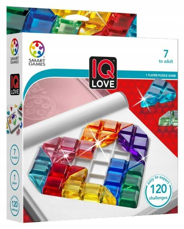 Gra Logiczna Łamigłówka IQ Love 120 Zadań 7+ IUVI Smart Games_4