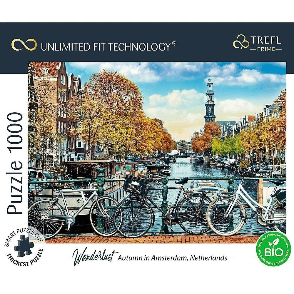 Puzzle 1000 Układanka Jesień AMSTERDAM Holandia Krajobraz 12+ Trefl 10702_1