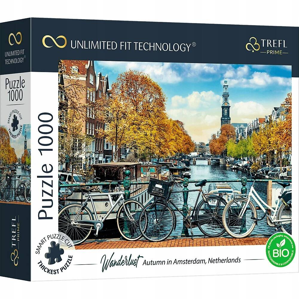 Puzzle 1000 Układanka Jesień AMSTERDAM Holandia Krajobraz 12+ Trefl 10702_5