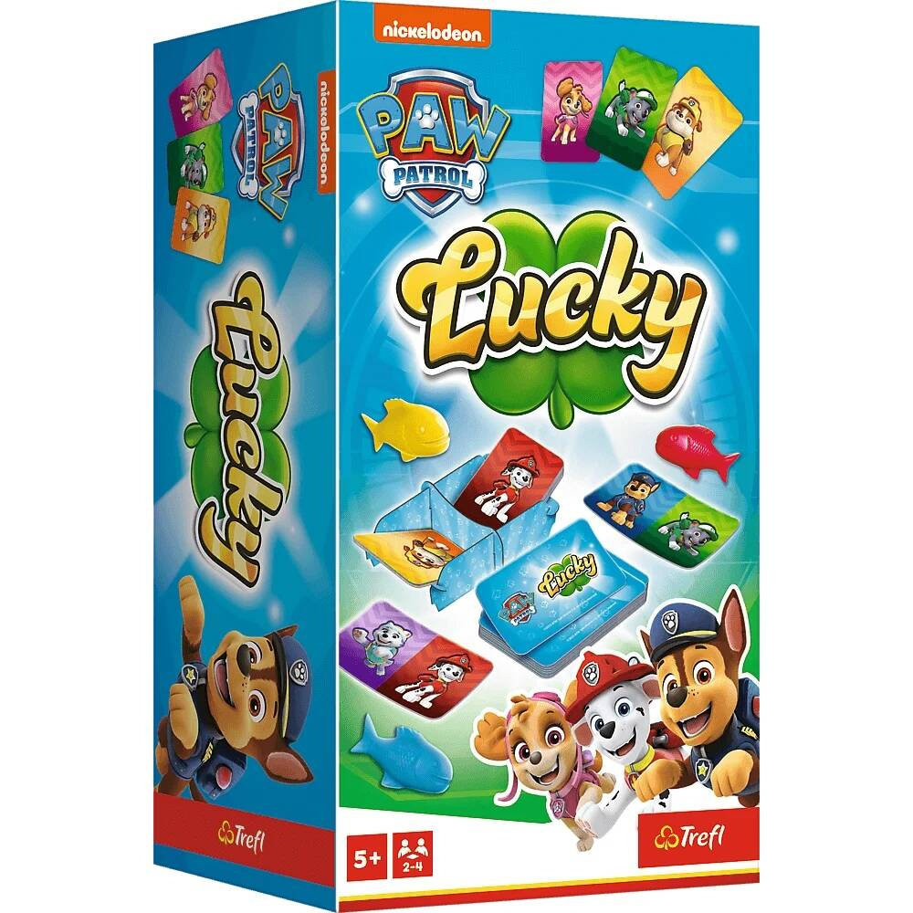 PSI PATROL Gra Rodzinna LUCKY Gra Karciana Paw Patrol 5+ Trefl 02593_1